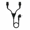 Кабель питания NANOCABLE CEE7-M a 2xC13-H 3 m Чёрный 3 m