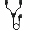 Кабель питания NANOCABLE CEE7-M a 2xC13-H 3 m Чёрный 3 m