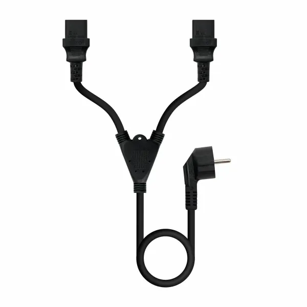 Кабель питания NANOCABLE CEE7-M a 2xC13-H 3 m Чёрный 3 m