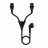 Кабель питания NANOCABLE CEE7-M a 2xC13-H 3 m Чёрный 3 m