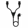 Кабель питания NANOCABLE CEE7-M a 2xC13-H 3 m Чёрный 3 m