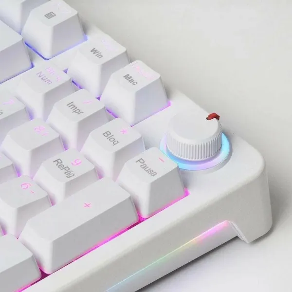 Gaming Keyboard Mars Gaming MKPROWBES White Spanish Qwerty