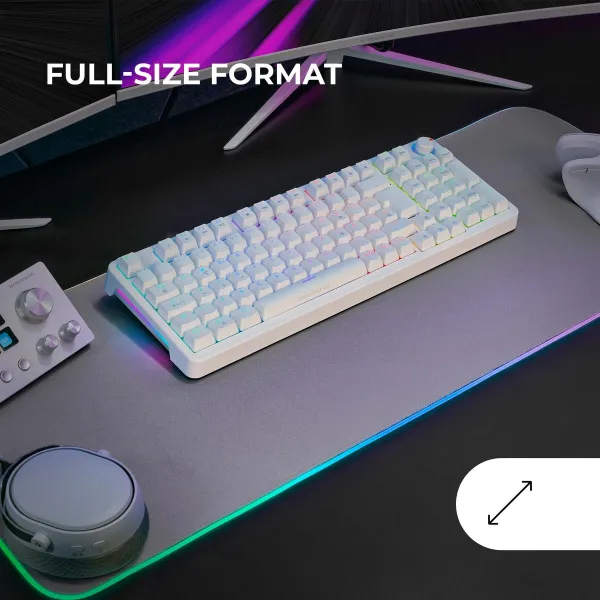 Gaming Keyboard Mars Gaming MKPROWBES White Spanish Qwerty