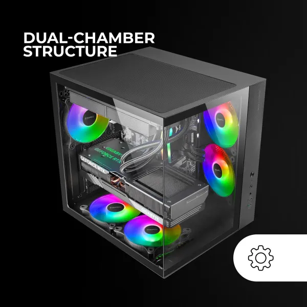 ATX Semi-tower Box Mars Gaming MCVONE Black