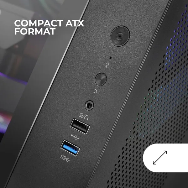 ATX Semi-tower Box Mars Gaming MCVONE Black