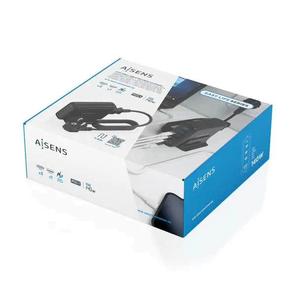 Seinalaadija Aisens GAN Must 140 W 50 W