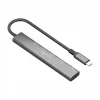 USB-keskitin Aisens USB-C DOCK 5 EN 1 GRIS Harmaa 100 W