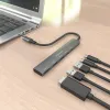 USB-keskitin Aisens USB-C DOCK 5 EN 1 GRIS Harmaa 100 W