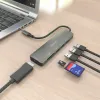 USB-разветвитель Aisens USB-C DOCK 6 EN 1 Серый
