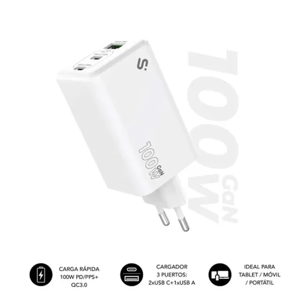 Car Charger Subblim SUBCHG-6G1003 White 100 W 120 W