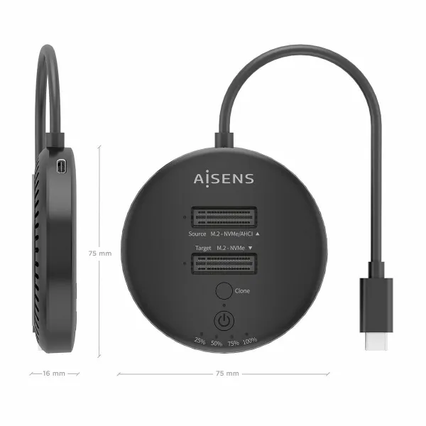 Uzlādētājs Aisens DOUBLE BAY Melns 50 W
