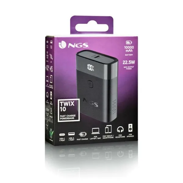 Powerbank NGS TWIX10 Black 10000 mAh