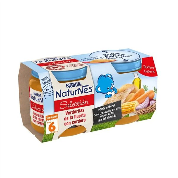 Nestle Naturnes Selección Potito Verduritas Con Cordero 2 Ud 200g