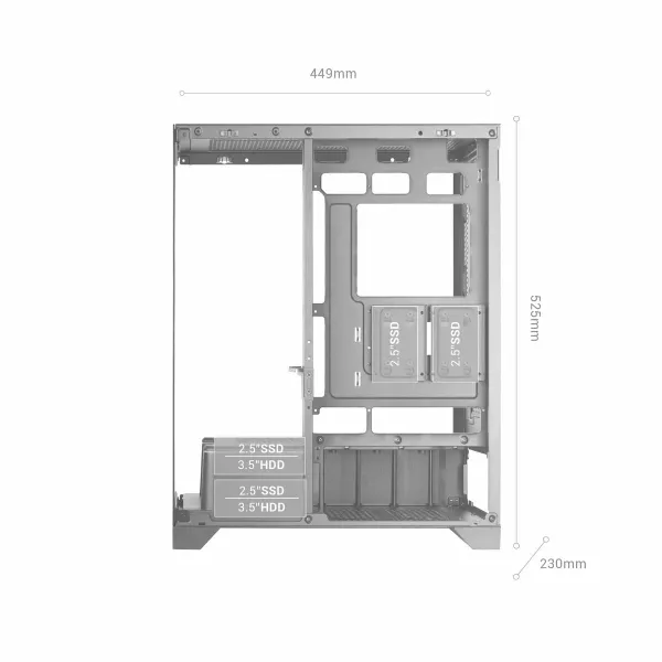 ATX Semi-tower Korpus Mars Gaming MCPRISMA Must