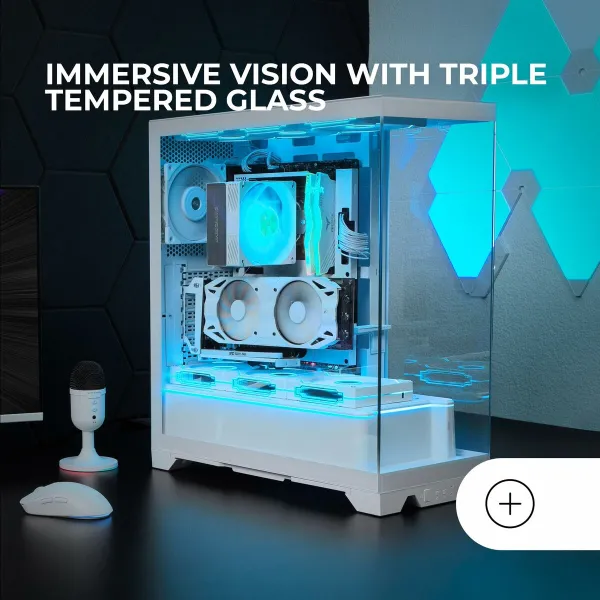 ATX Semi-tower Korpus Mars Gaming MCPRISMAW Valge