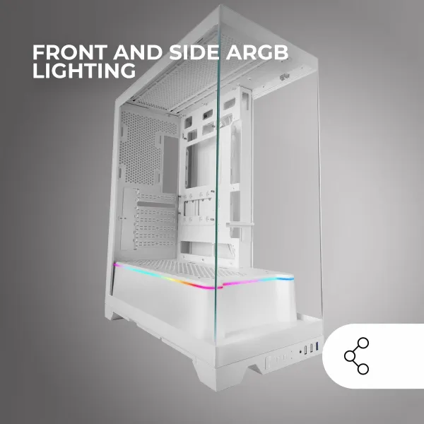 ATX Semi-tower Korpus Mars Gaming MCPRISMAW Valge