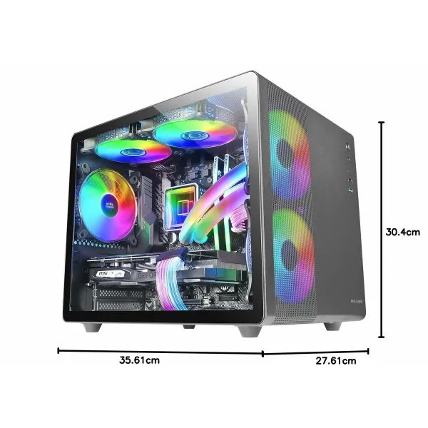 ATX semi-tornikotelo Mars Gaming MC400 Valkoinen Musta