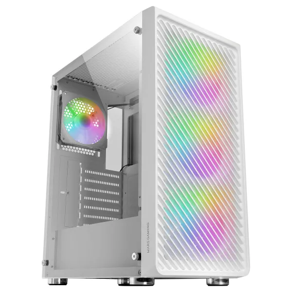 ATX Semi-tower Korpus Mars Gaming MCFW Valge