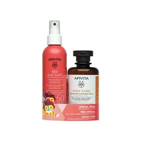 Apivita Bee Sun Safe Children's Spray Lotion Spf50 200ml + Apivita Kids Hair & Body Hair & Mandarin Honey 200ml