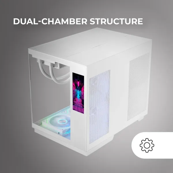 ATX Semi-tower Korpus Mars Gaming MCMIRAGEW Valge