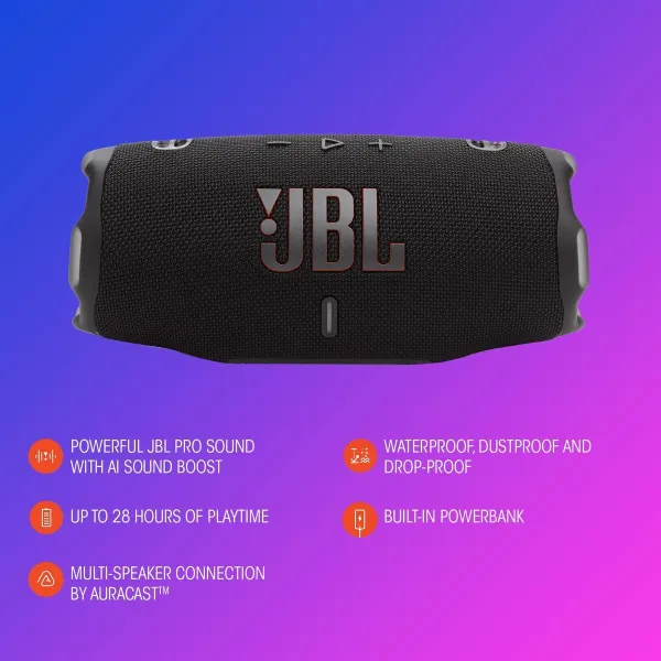 Portatīvie Bezvadu Skaļruņi JBL JBLCHARGE6SQUAD Iespiests