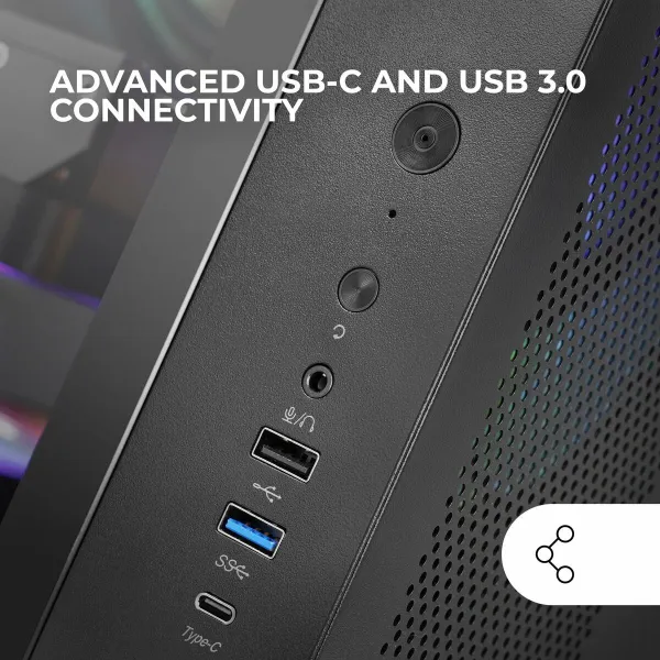 ATX Semi-tower Box Mars Gaming MCCURV Black