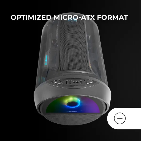 ATX semi-tornikotelo Mars Gaming MCCYLON Musta