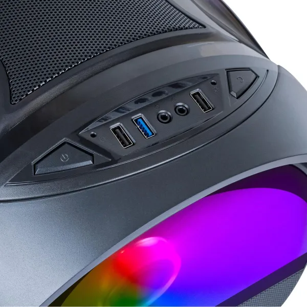 ATX semi-tornikotelo Mars Gaming MCCYLON Musta