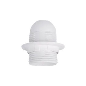 LAMP HOLDER WITH PLASTIC COVER AND RING E27 WHITE