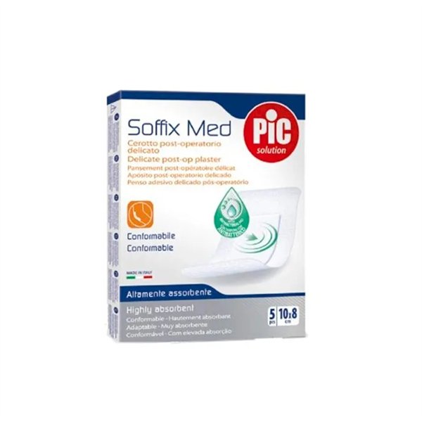 Pic Soffix Med Sterile Dressing 10x8cm 5U 
