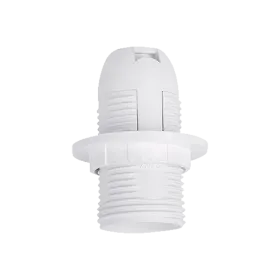 LAMP HOLDER WITH PLASTIC COVER AND RING E14 WHITE