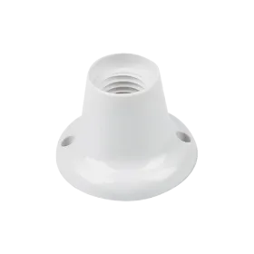 LAMP HOLDER STRAIGHT WALL MOUNT E27 WHITE