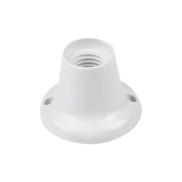 LAMP HOLDER STRAIGHT WALL MOUNT E27 WHITE