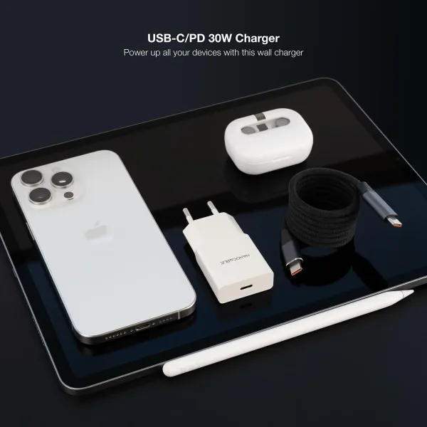 Wall Charger NANOCABLE 10.10.2027 White 30 W