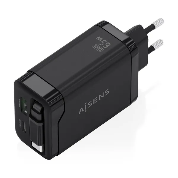 Wall Charger Aisens ASCH-65W3P071-BK Black