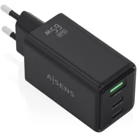 Wall Charger Aisens ASCH-65W3P073-BK Black 65 W