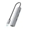 USB šakotuvas Aisens ASUC-4P034-GR Pilka