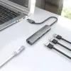 USB šakotuvas Aisens ASUC-4P034-GR Pilka