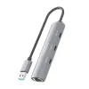 USB šakotuvas Aisens ASUC-4P037-GR Pilka