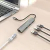 USB šakotuvas Aisens ASUC-4P038-GR Pilka