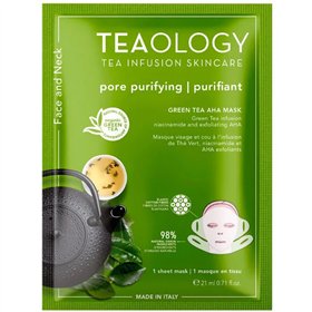 Teaology Green Tea, Niacinamide & Aha Exfoliating Neck & Face Mask 21ml