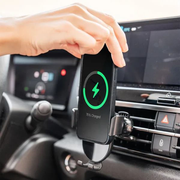 Juhtmevaba kiirlaadimise telefonihoidik autodele Chakar InnovaGoods Must 15 W (Renoveeritud B)