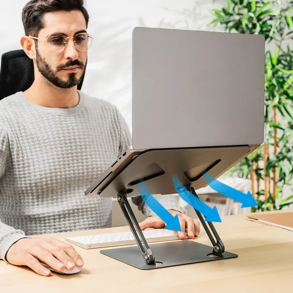 Sulankstomas ir reguliuojamas nešiojamojo kompiuterio stovas Lastan InnovaGoods