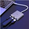 Adapter Hoco HB14 Type-C to USB-A+HDMI+Type-C silver