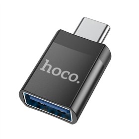 Adapter Hoco UA17 Type-C to USB-A black