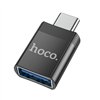 Adapteris Hoco UA17 Type-C to USB-A juodas