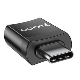 Adapter Hoco UA17 Type-C to USB-A black
