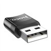 Adapteris Hoco UA17 USB-A to Type-C juodas