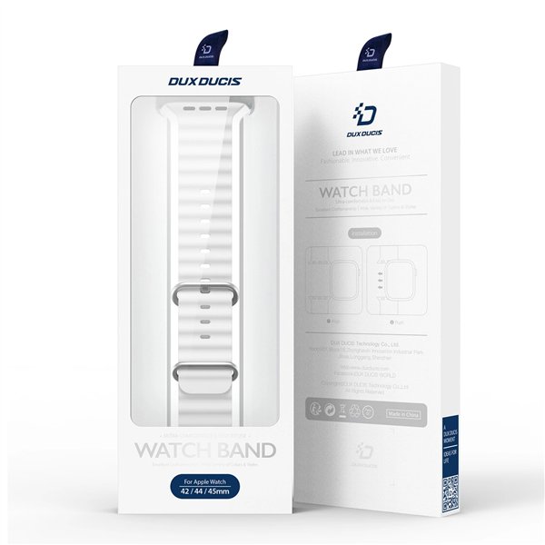 Strap Dux Ducis OceanWave Series Apple Watch 42/44/45/49mm White