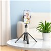 Selfie stick Hoco K18 Wave with tripod function black